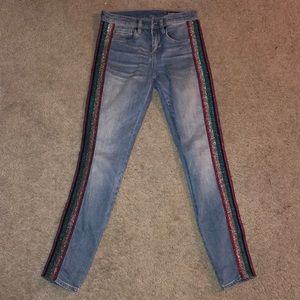Glitter stripe blank nyc jeans